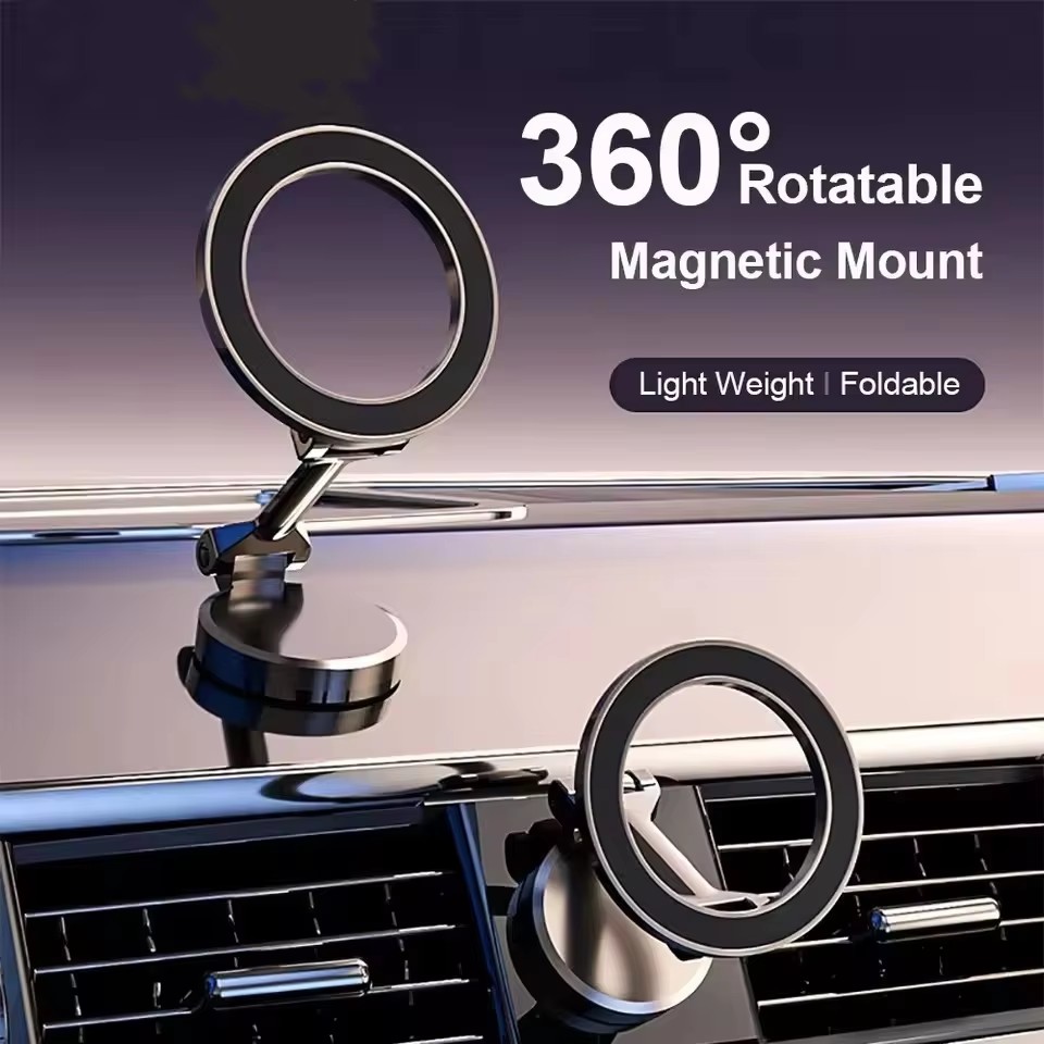 Mobile Hanger Arm - Foldable Magnet Car Mobile Phone Holder