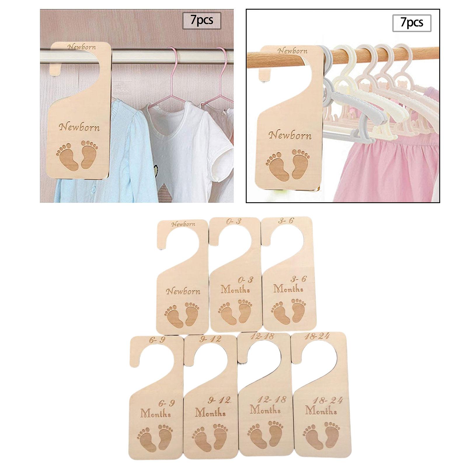 Baby Nursery Organizer - Baby Clothes Size Hanger Organizer with