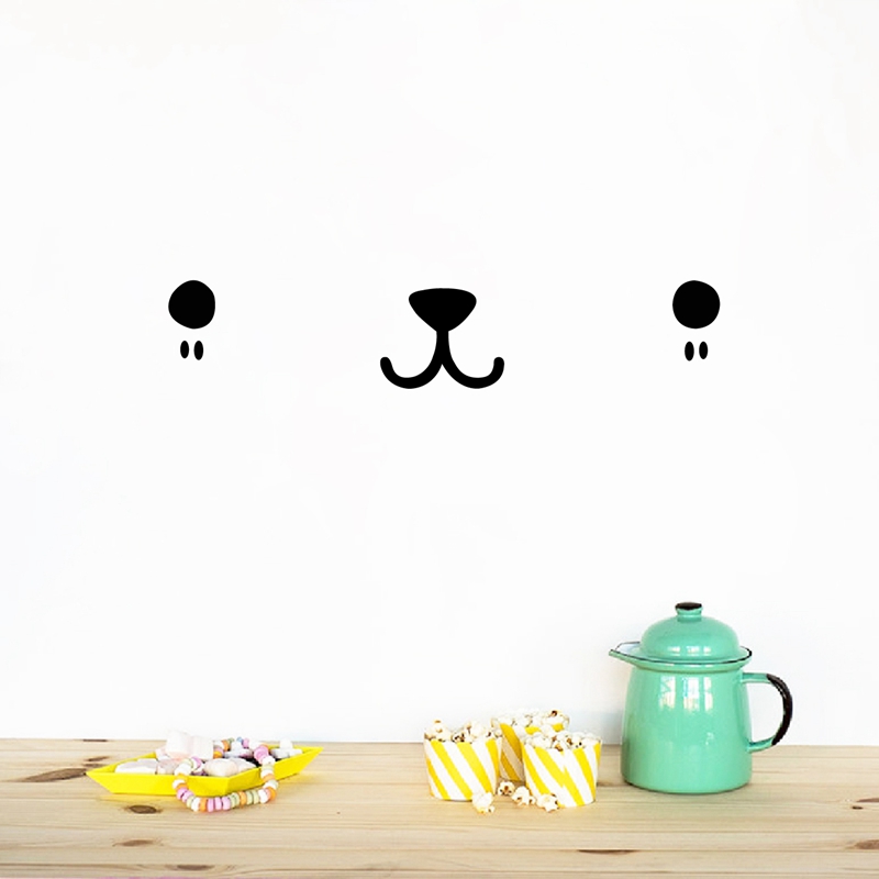 Baby Nursery Needs - Cute Kawaii Face Wall Art Decal