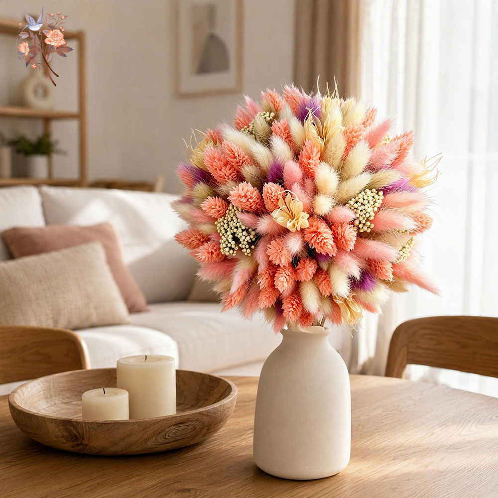 Pink Dried Flower Bouquet Bunn - огляд і ціна Baby Nursery Vase