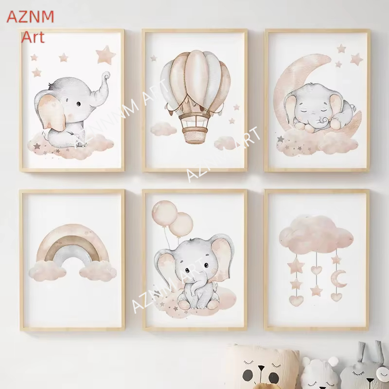Elephant Balloon Rainbow Moon  - огляд і ціна Baby Nursery Needs