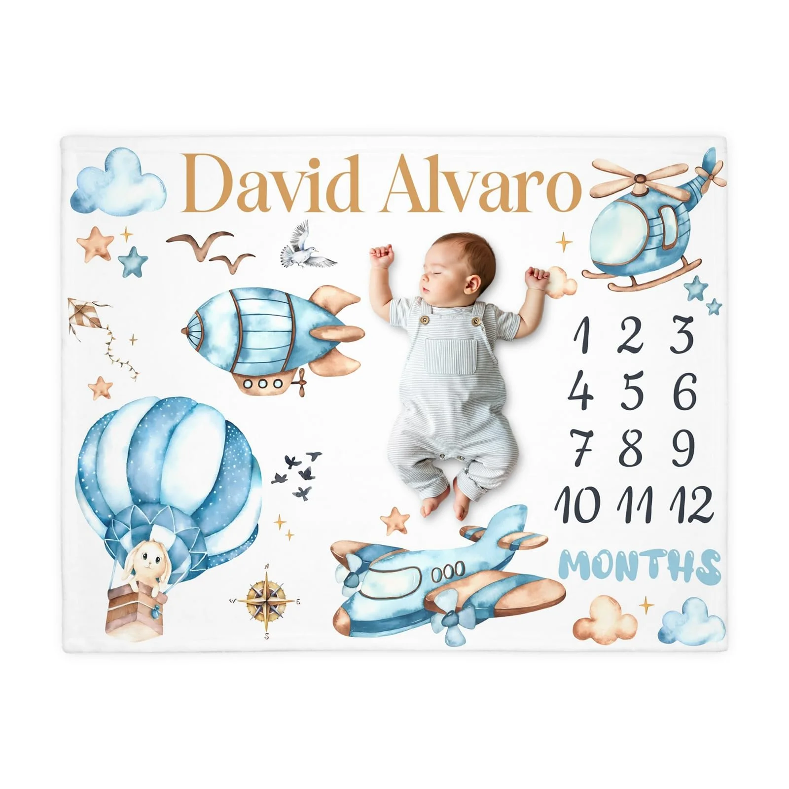 VIKAMA Aviation Baby Monthly M - огляд і ціна Baby Nursery Fabric