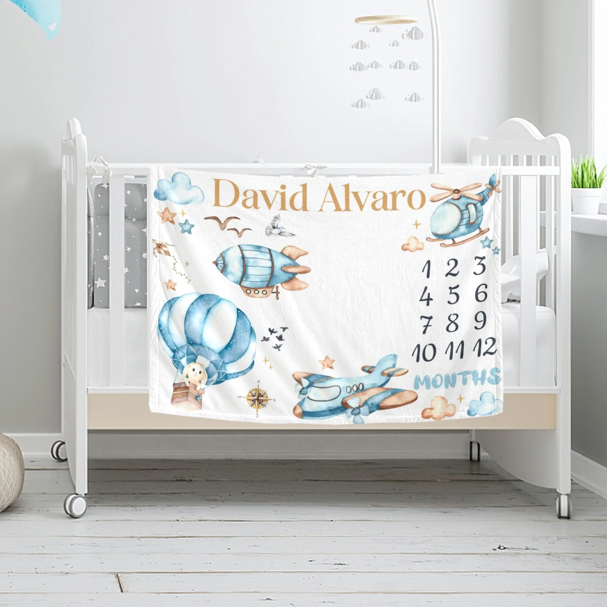 VIKAMA Aviation Baby Monthly M - огляд і ціна Baby Nursery Fabric