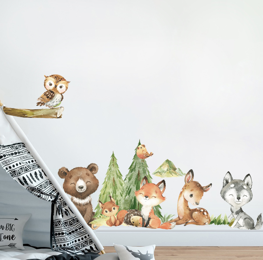 Cartoon Watercolor  Forest Ani - огляд і ціна Baby Nursery Needs