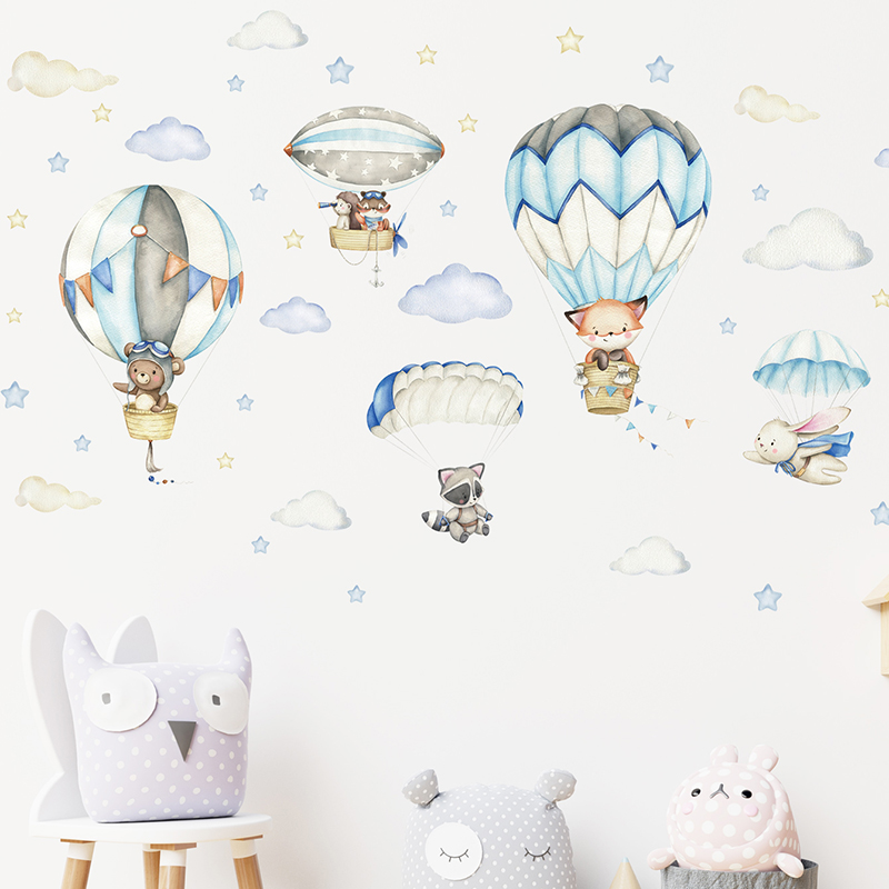 Cartoon Cute Animals Hot Air B - огляд і ціна Baby Nursery Needs