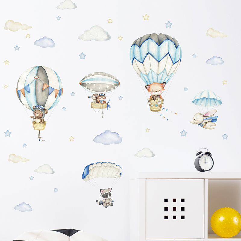 Cartoon Cute Animals Hot Air B - огляд і ціна Baby Nursery Needs