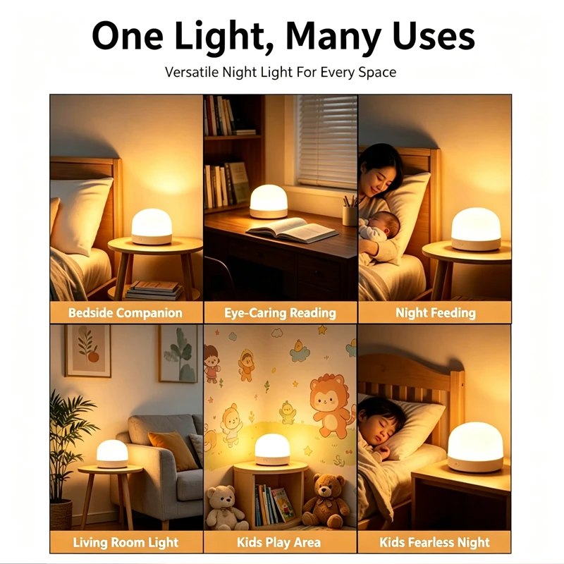 USB Rechargeable Night Light 3 - огляд і ціна Baby Nursery Lamp