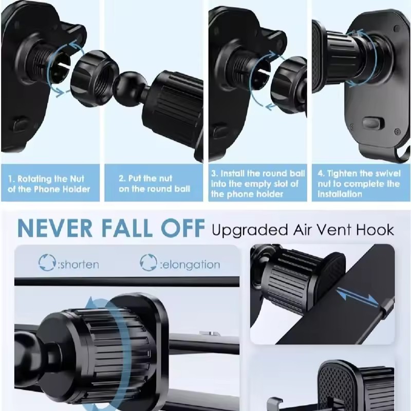 Universal Car Hook Base Phone  - огляд і ціна Mobile Hanger Arm