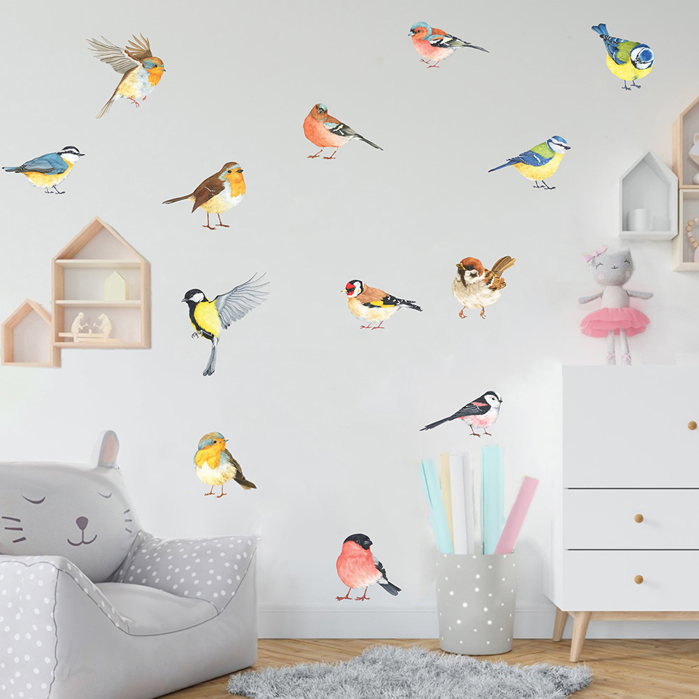 13pcs Little Birds Wall Sticke - огляд і ціна Baby Nursery Needs
