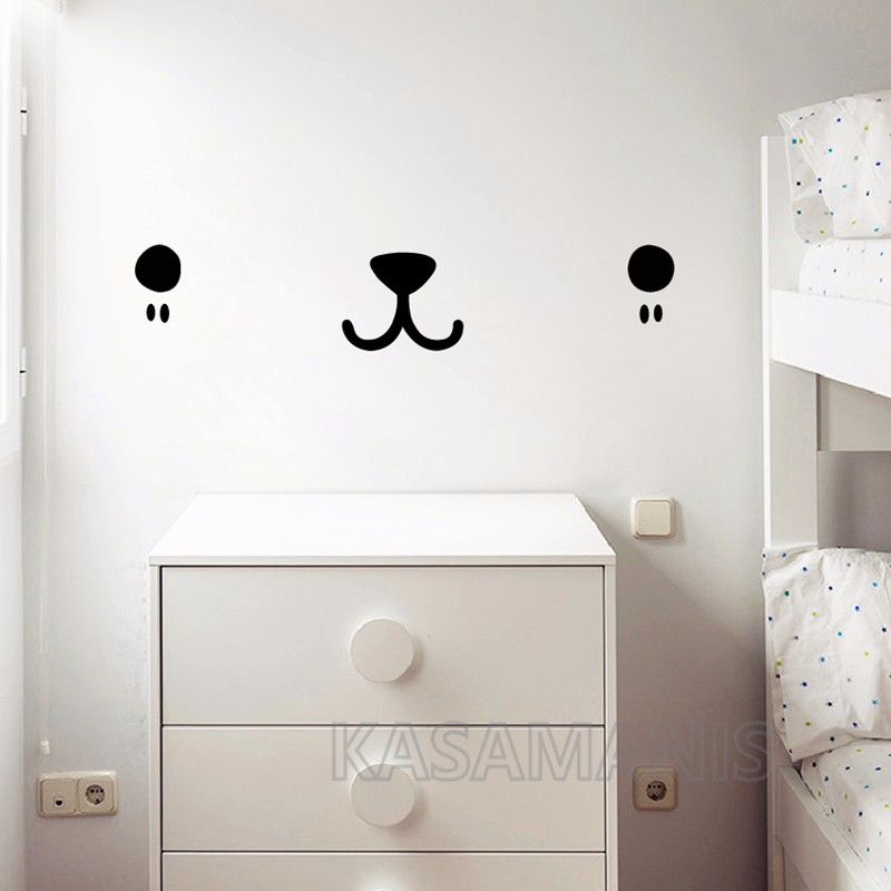 Cute Kawaii Face Wall Art Deca - огляд і ціна Baby Nursery Needs