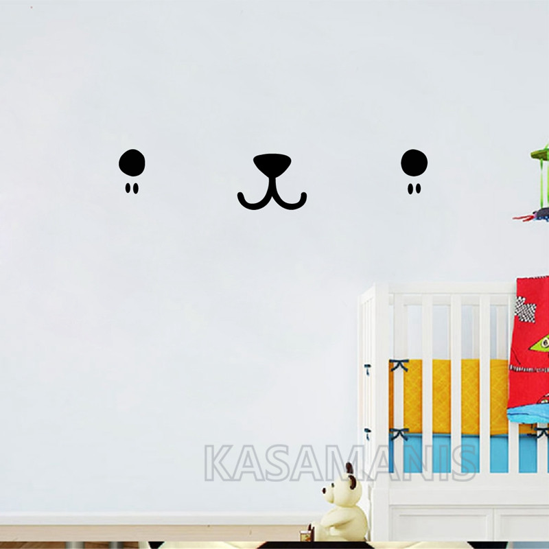 Cute Kawaii Face Wall Art Deca - огляд і ціна Baby Nursery Needs