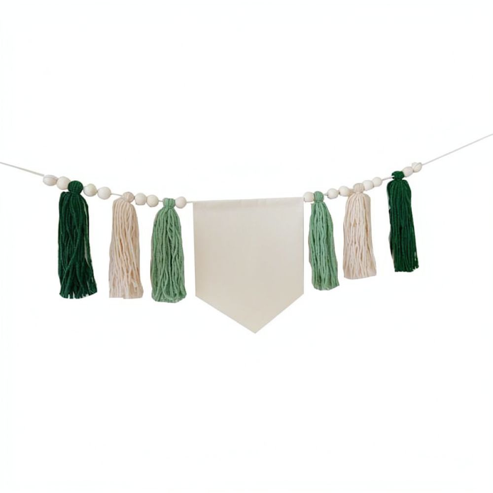 Wooden Bead Tassel Banner Kids - огляд і ціна Baby Nursery Bunting