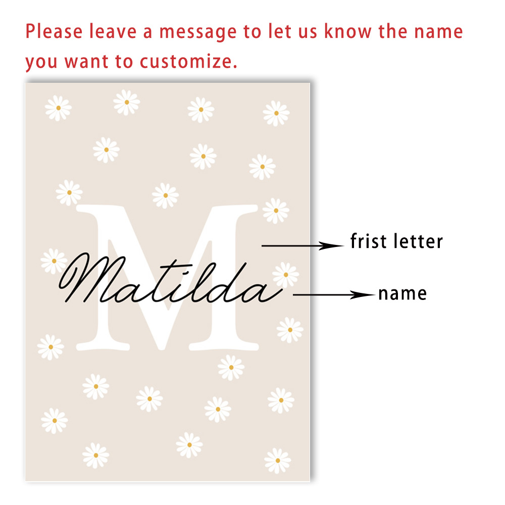 Personalized Name Wildflower N - огляд і ціна Baby Nursery Vase
