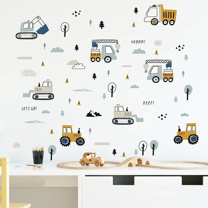 Hand Drawn Cute Cars Cargo Tru - огляд і ціна Baby Nursery Needs