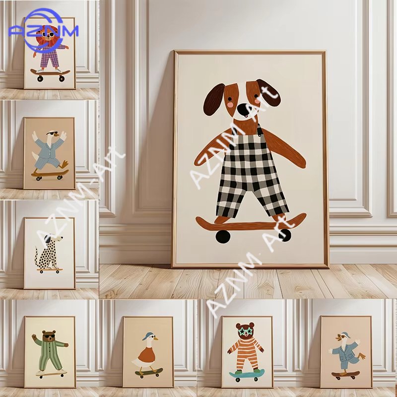 1PC Funny Animal Skateboarding - огляд і ціна Baby Nursery Needs