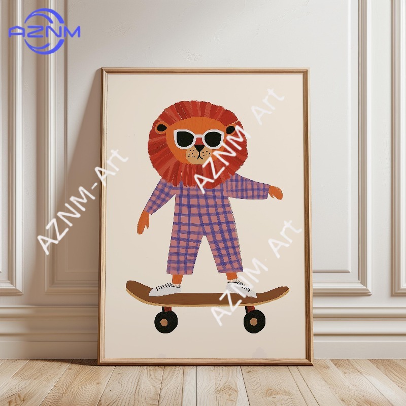 1PC Funny Animal Skateboarding - огляд і ціна Baby Nursery Needs