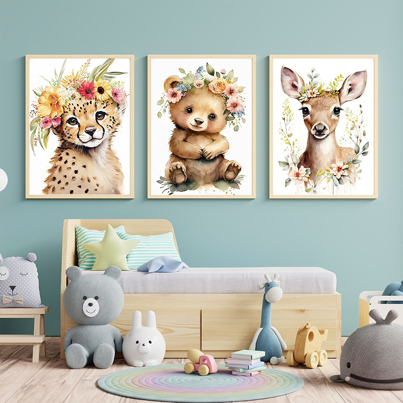 Baby Bear Bunny Deer Raccoon O - огляд і ціна Baby Nursery Fabric