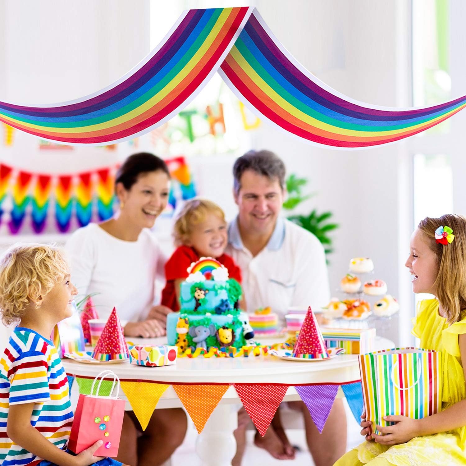 11.8ft Rainbow Ceiling Hanging - огляд і ціна Baby Nursery Bunting